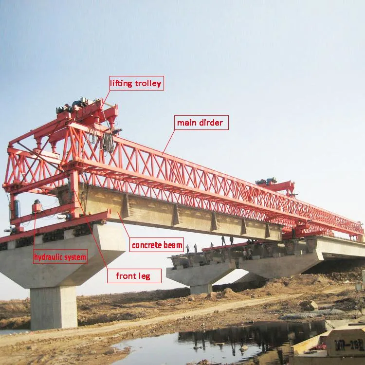 Overhead Segment Assembly Bridge Launching Girder 180t Beam Launcher