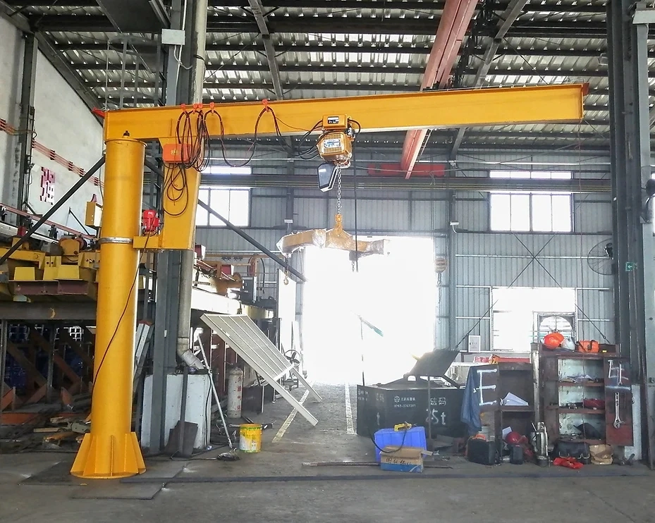 Light Type Workshop Use Floor Mounted Free-Standing Pillar Portable Jib Crane